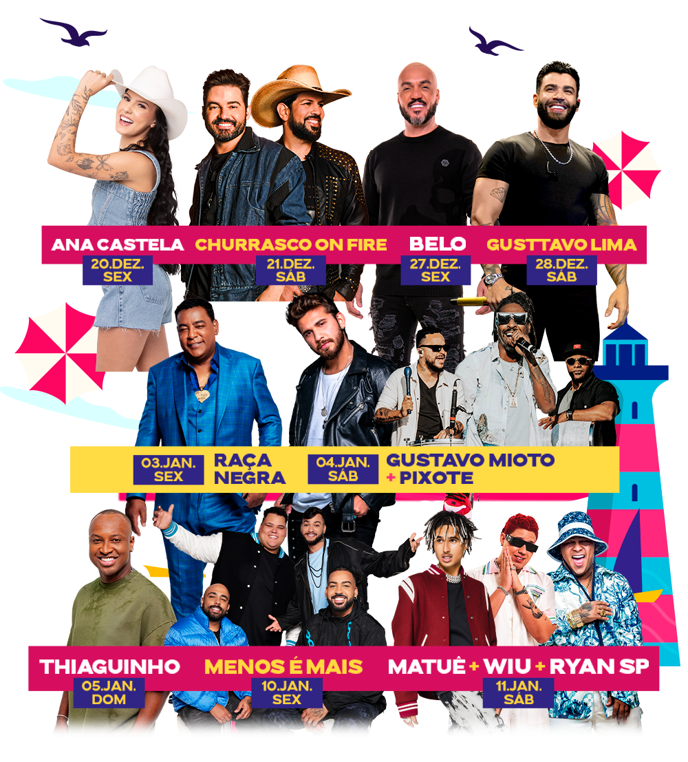 Lineup completo do evento
